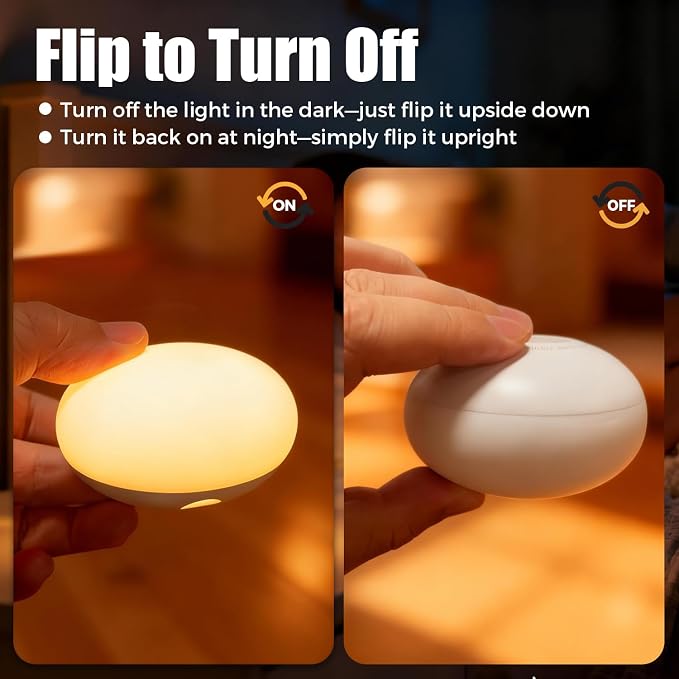 Portable Night Light for Nursery - Baby Night Lamp for Breastfeeding, Soft Silicone Touch Lamp, Egg Light for Kids, with 11 Colors Changing & Eye Caring, Stepless Dimming