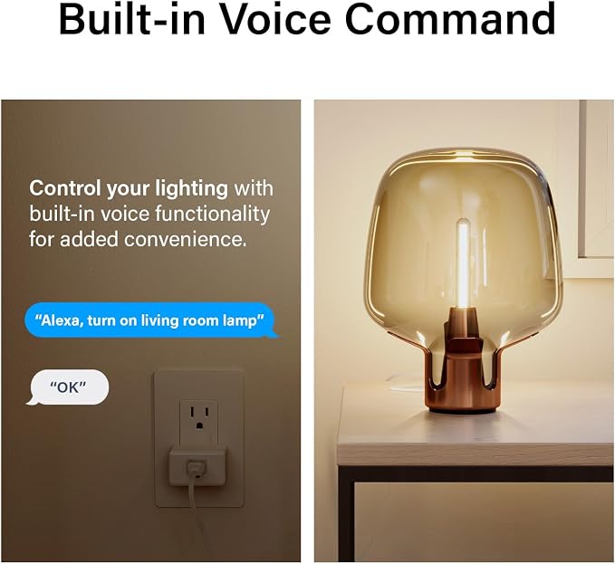 Legrand Radiant Wi-Fi Matter 15 Amp Smart Plug-in Switch, White, 2 Pack | Effortless Setup, Compatible with Alexa, SmartThings, HomeKit and Google, Matter Smart Hub Required, Set Scenes, Save Energy
