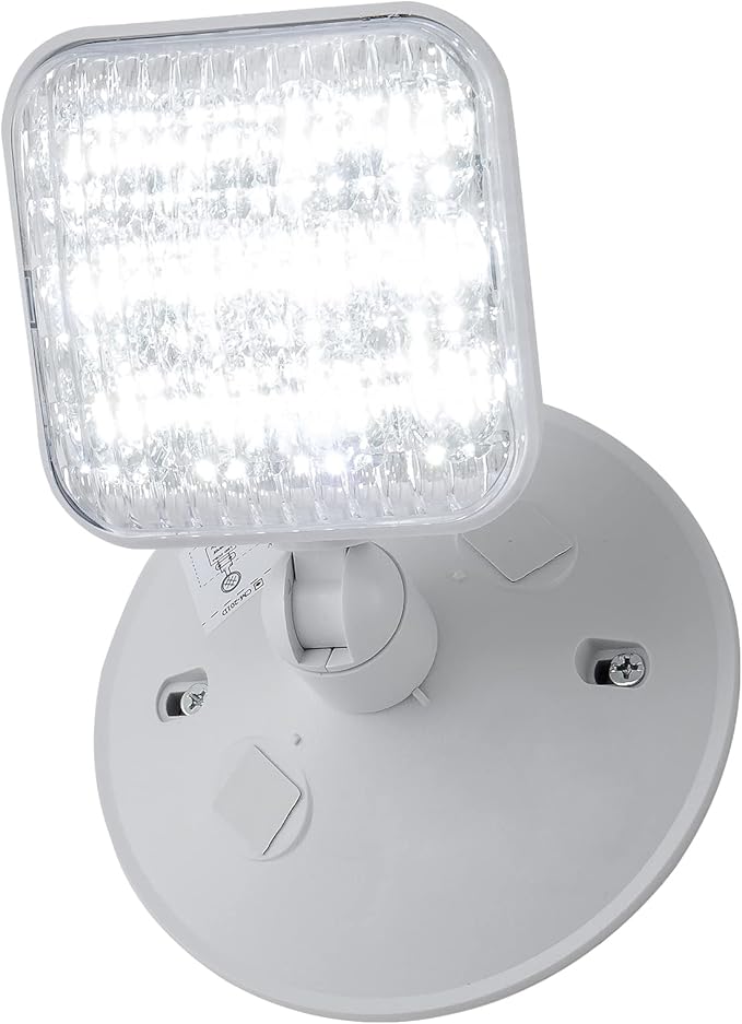 GZRUIYANG Emergency Remote Head Lighting, Single Square Head Emergency Light, UL Listed, Multi Voltage 3.6 to 24 Volt Input, 3 Watts, 180 Lumen, No Battery Inside