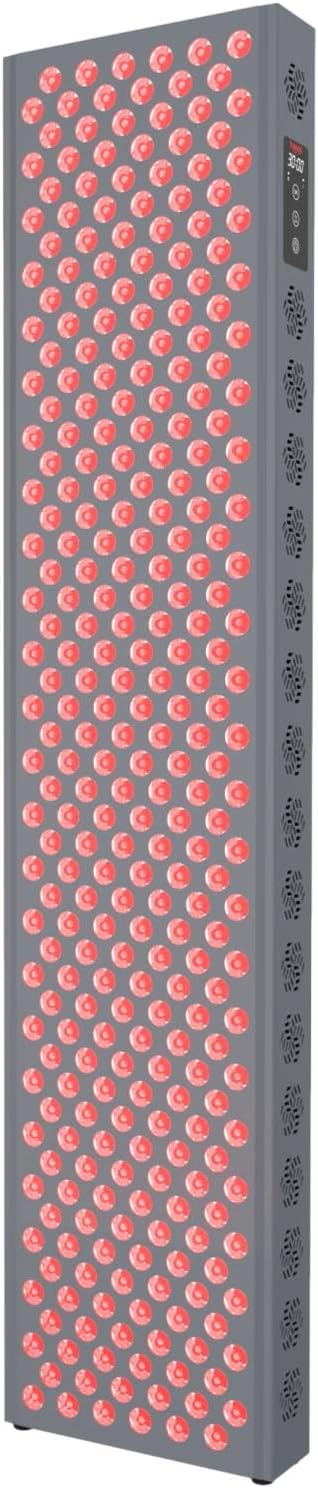 Hooga Red Light Therapy Panel Device – 660nm Red & 850nm Near Infrared Light Therapy, LED Light Therapy Lamp, 300 Dual Chip LEDs, Timer, Hanging Kit Included – PRO1500