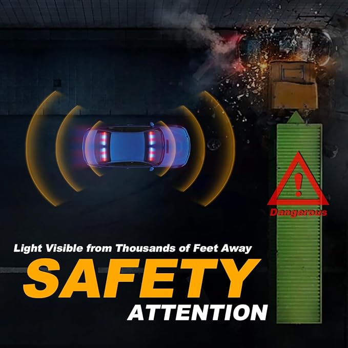 2x17.7 Traffic Advisor Light Bar Emergency Warning Flashing Safety Interior Windshield Strobe Lights for Construction Vehicles Snow plow Trucks Firefighter Lights, Red/Blue