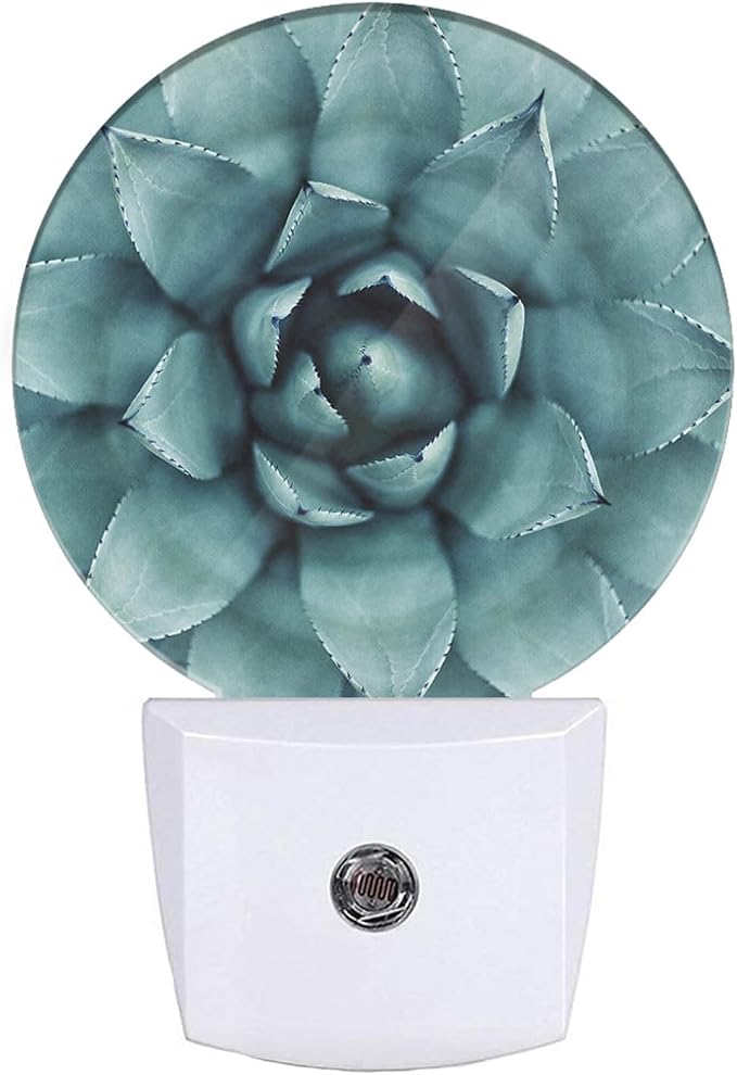 EKOBLA Cactus Night Light, Green Tropical Plant Night Lights Plug Into Wall with Dusk to Dawn Auto Sensor for Bathroom, Hallway, Kitchen and Indoor Home Decor