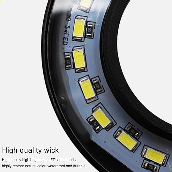 Full Spectrum LED Aquarium Light for Under 1.5 Gallon Fish Tank 10w | W/Bamboo Board,Nano Fish Tank Light USB Powered 360 Degree Bettas Fish Tank Lights for Plant