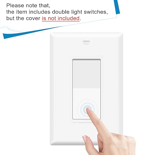 Greencycle 12 Pack Lights Switches Rocker,15 Amp Single Pole Lights Switches White,SP Paddle Light Switch,120V-277V AC,On/Off Wall Switch,Residential/Commercial Grade,Home & Office,UL Listed