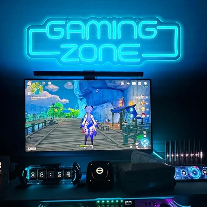 Gaming Zone Neon Sign,Game Zone Neon Sign for Teens Gamer Room Decor，Gaming Light Neon Sign for Gaming Wall Decor，Led Neon Gaming Sign for Gamer Gifts Boys