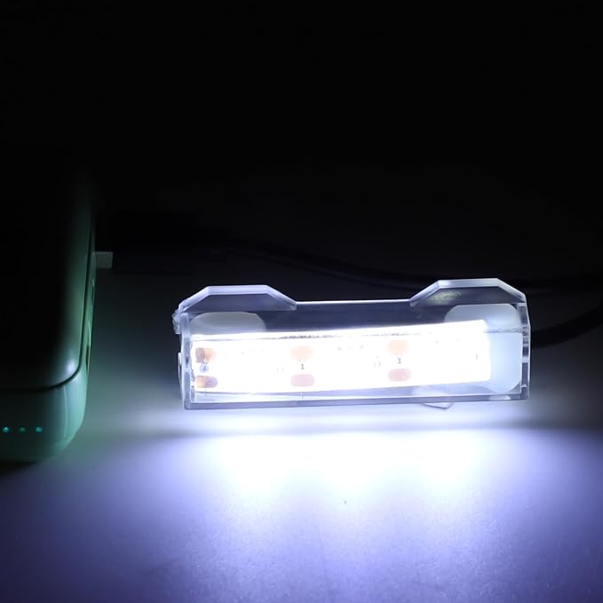 Mini Aquarium Light 0.5-2 Gallon Desktop Aquarium White USB LED Light