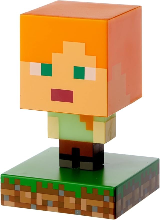 Minecraft Alex Icon Light - Officially Licensed Minecraft Gift for Gamers, Battery Powered Night Light | Paladone