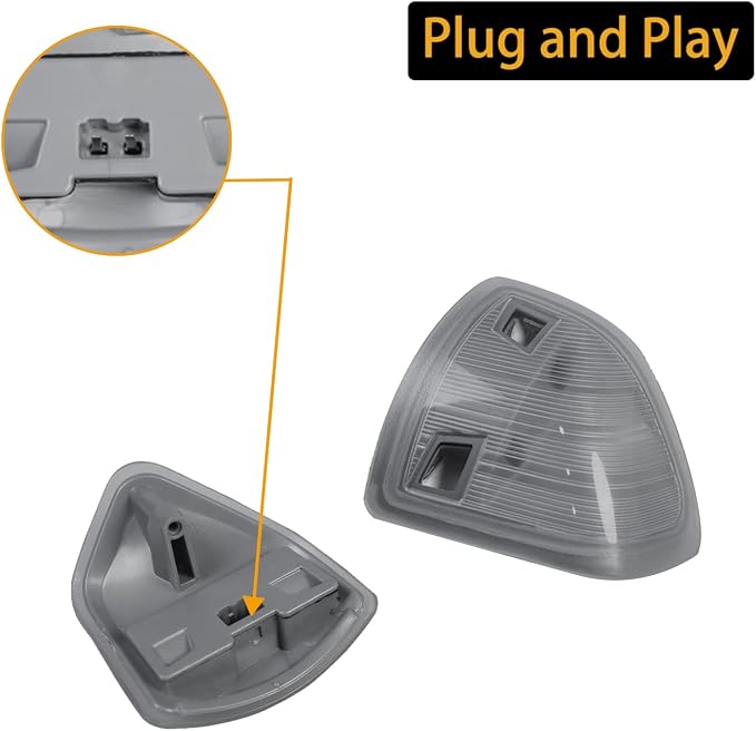LED Side Mirror Turn Signal Light Left Driver and Right Passenger Lamps Clear Cover Lens 68302828AA 68302829AA Compatible with Dodge Ram 1500 2500 3500 4500 5500 2010-2018 2Pcs Two Wire