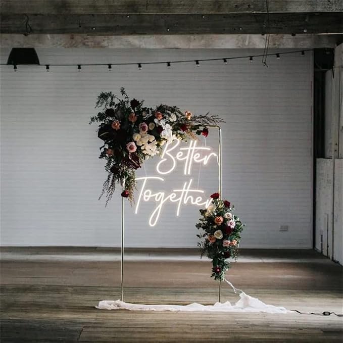 Ulalaza Better Together LED Neon Sign Night Light for Wall Party Décor Bedroom Room Bar Wedding Home Birthday Art Decoration Christmas with USB Chain Light modulator 5v