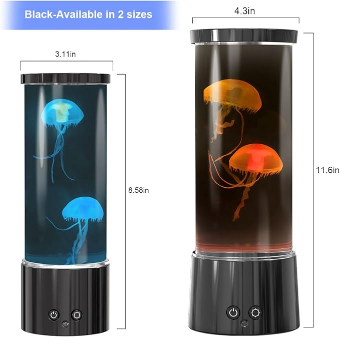 Jellyfish Lamp, LED Jellyfish Tank Table Lamp with Remote Control,17 Color Changing Dimmable Aquarium Night Light for Home Decor & Christmas Birthday Gifts