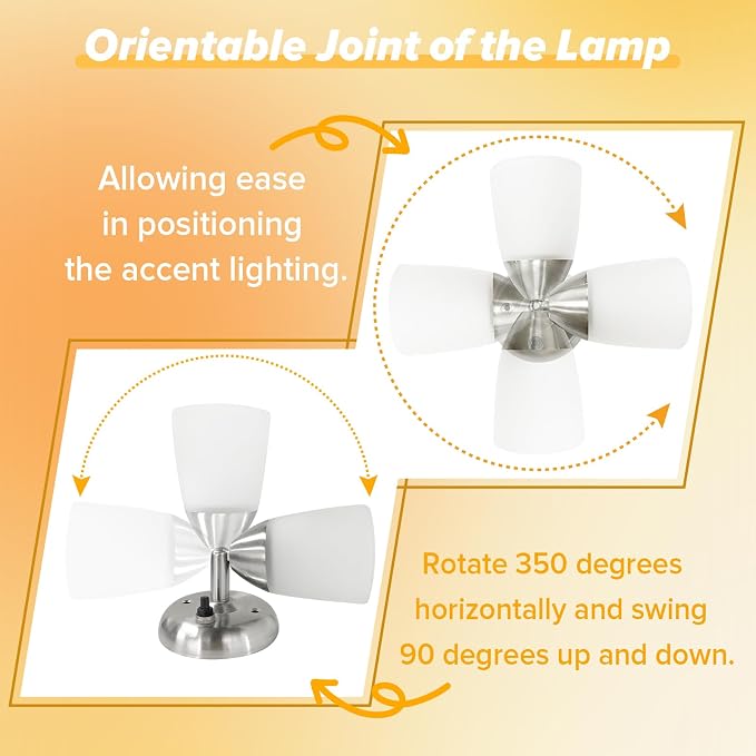RV Reading Lights 12 Volt Interior Bedside Lamps with Switch Wall Sconces Light Fixtures 3000K-Warm White Lighting, 3W, 160 Lumens, 3.2x5.7 inch, Set of 2
