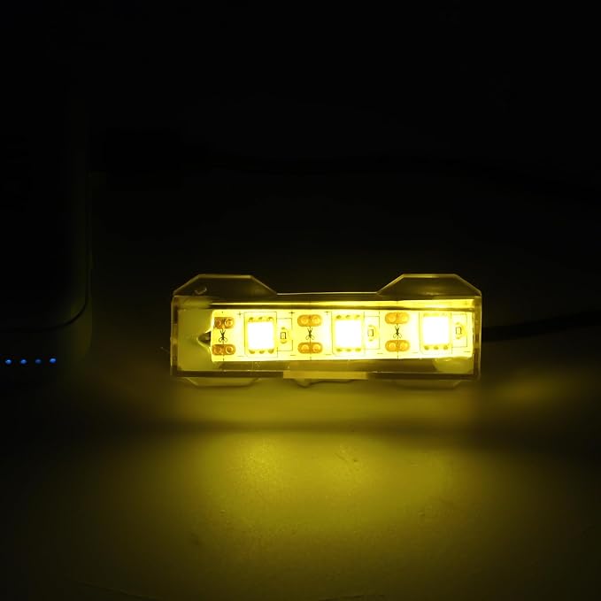 Mini Aquarium Light 0.5-2 Gallon Desktop Aquarium Yellow USB LED Light