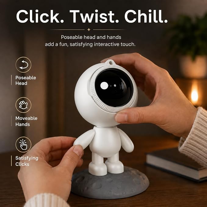AIRIVO Dreamer Star Projector for Kids Bedroom, Cute Galaxy Night Light with Bluetooth Speaker, 8 White Noise Sounds, Remote Timer, Adjustable Head, Birthday Gift for Boys Girls Teens