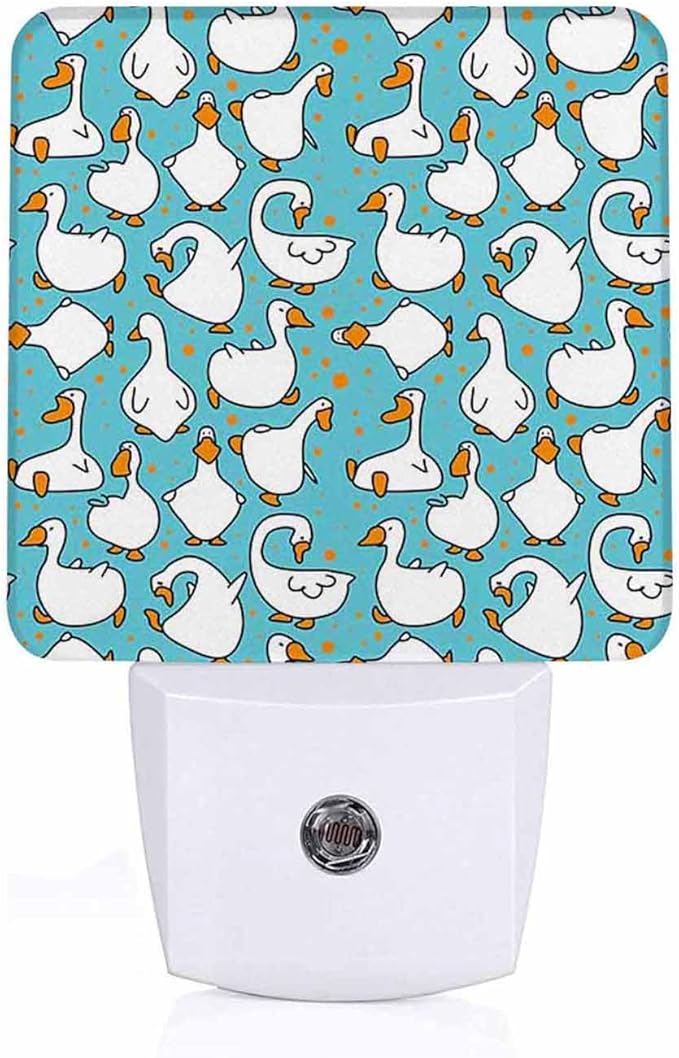 LED Night Light Lamp with Smart Sensor Dusk to Dawn Sensor,Cartoon Funny Goose Night Light Daylight White,0.5W Plug-into Wall for Adults,Bedroom,Bathroom,Hallway,Kitchen