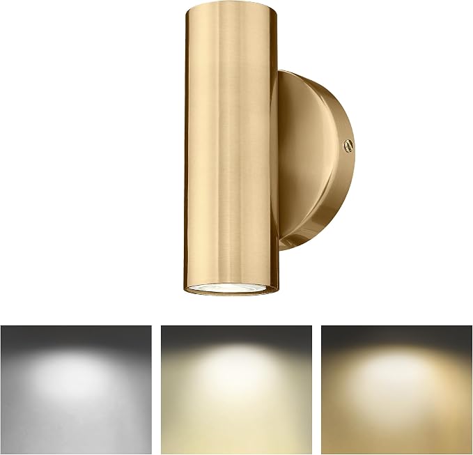 1-Light Wall Sconce,LED Track Lighting with GU10 Bulb,Brass Gold | Indoor Wall Lighting for bedroom,hallway,living room,entryway