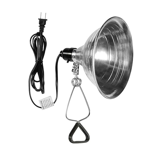 Simple Deluxe Clamp Lamp Light with 8.5 Inch Adjustable Aluminum Reflector and 6 Feet Cord, up to 150W E26 Socket (no Bulb Included), Silver and Black