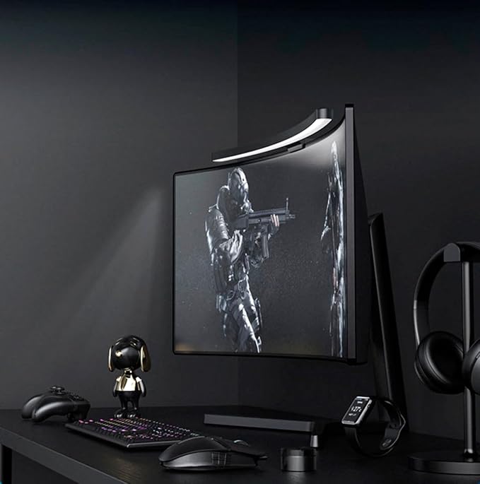 Computer Monitor Light Curved Screen Light Bar Three Light Modes Adjustable Brightness Touch Control Glare-Free Eye Protection LE13 A