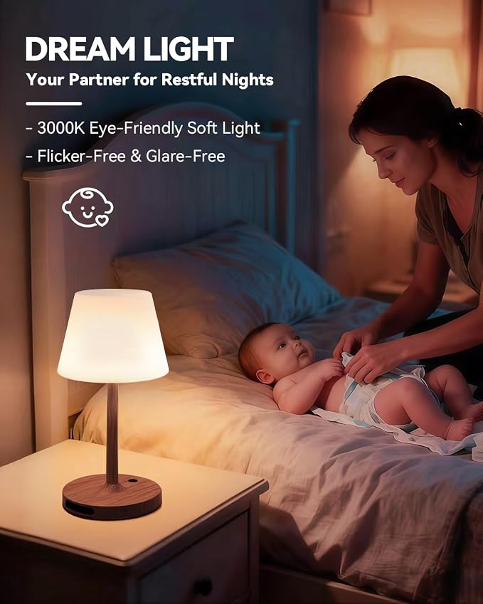 SAIWEYA Outdoor Waterproof Shower Lamp, 5200mAh Rechargeable Bathroom Lamp | IP65 Cordless Shower Light, Touch Dimming, Long-Lasting Battery, Versatile for Patio, Camping, Bathroom, Restaurant & Kitchen