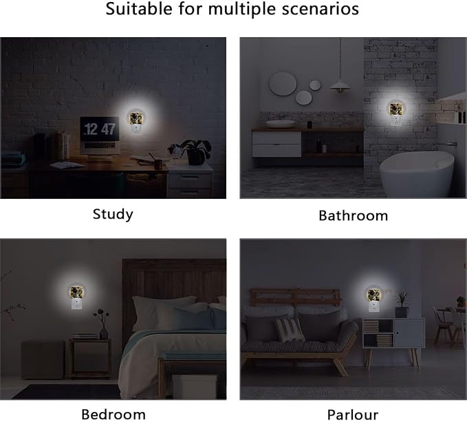 Puppy Dog Night Light Dusk to Dawn Sensor LED Night Dimmable Nightlight Lights Plug into Wall for Living Room