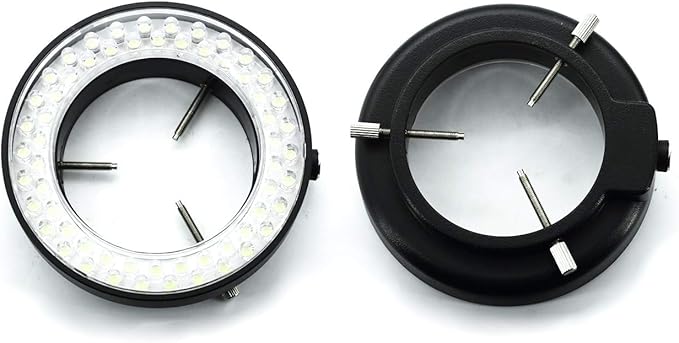 DEVMO 2 PCS 60-LED Adjustable Ring Light Illuminator Lamp for Stereo Zoom Microscope