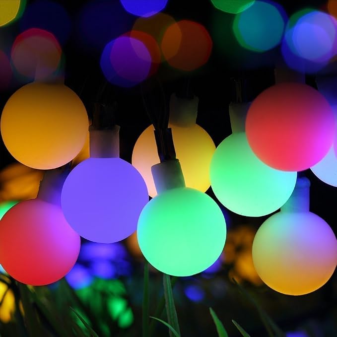 Hann Solar String Lights, 30 LEDs Waterproof Color Changing Globe Ball Fairy Lights for for Garden, Yard, Home, Landscape,Christmas Party (Multi-Color)