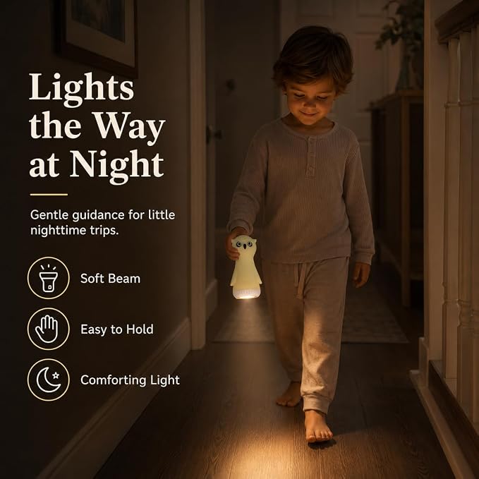 Toys for 3-10 Year Old Girls, Night Light With Flashlight for Kids-Rechargeable LED Dimmable Night Light for Toddler Bed Room Handheld Emergency Flashlight for Camping Gear Hallway Stairway Walking