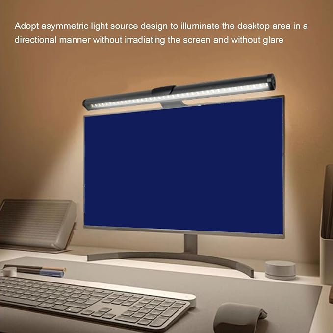 Computer Monitor Lamp, Eye Care Anti Glare Computer Lights Bar, 3 Color Temperature Dimmable Office Desk Lamp for Working