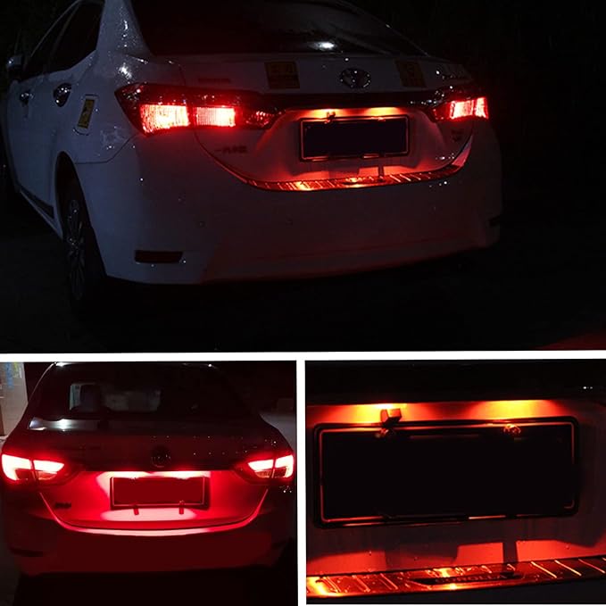 2PCS Red LED License Plate Light, 12V-24V DC Waterproof 6-SMD Taillight, Universal for Truck SUV Trailer Van RV Boats or Step/Courtesy Light