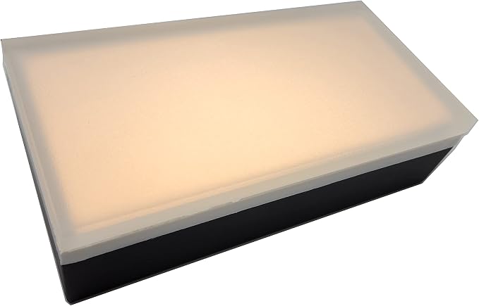 LUMENGY Paver Light 4x8 Inch (3.93x7.87), 2700K Warm White, Glare-Free Brick Lighting for Driveways, Walkways, Pool Decks and Patios, 12V Hardwired, IP67 Waterproof, Drive-Over Rated