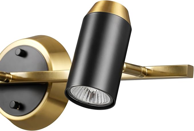 Globe Electric 3-Light Track Lighting, Adjustable Heads, Matte Brass with Black Accents, 21-Inch Dimmable Track Bar for Modern Kitchen & Ceiling Lighting