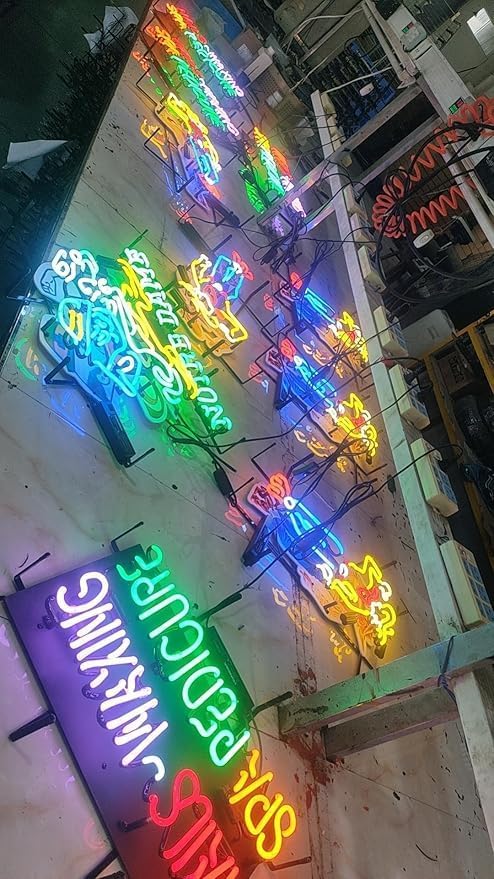 Neon Signs Beer Bar Bedroom Compatible For inin Makers Mark Light Sign Glass Neon Signs for Office Hotel Pub Cafe Man Cave Neon Light Art Wall Lights 24 X 20 Inches
