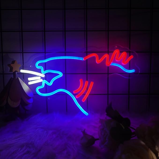Monster Led Neon Sign, Dinosaur Neon Sign for Wall Decor, Neon Lights for Bedroom Bar Man Cave Game Room Wall Art Decor Boys Birthday Party Gifts Dimmable 14.8x8.8 Inches