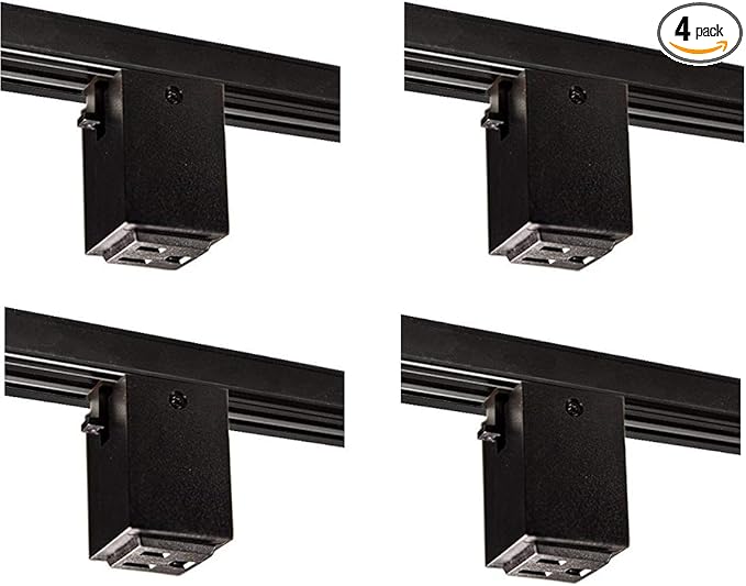 Nora Lighting NT-327B Outlet Adapter Track Accessory (4 Pack)