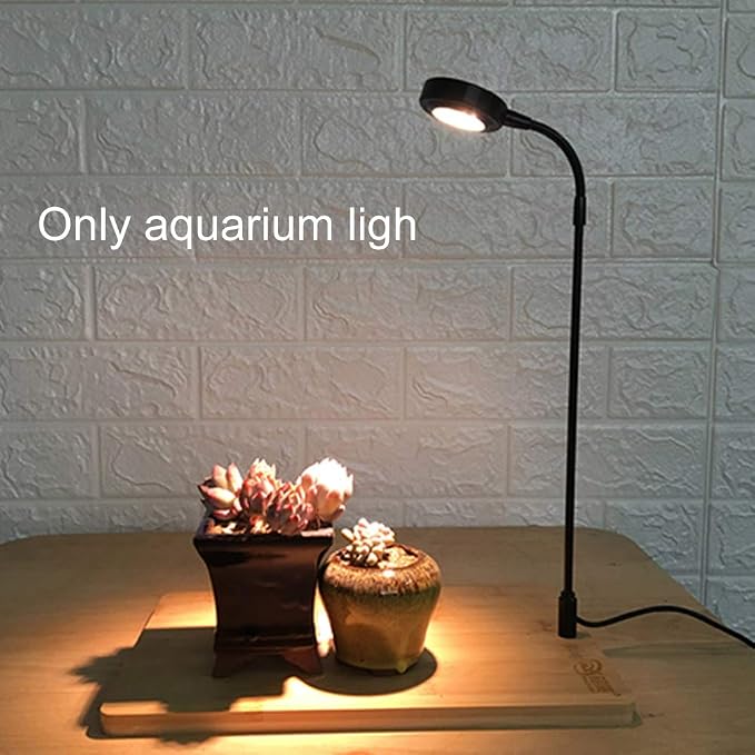 Full Spectrum LED Aquarium Light for Under 1.5 Gallon Fish Tank 10w | W/Bamboo Board,Nano Fish Tank Light USB Powered 360 Degree Bettas Fish Tank Lights for Plant