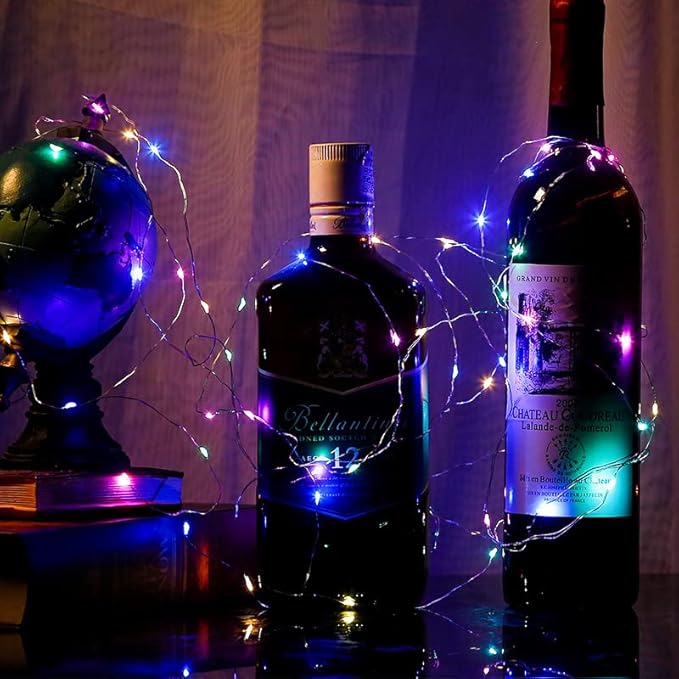 Timer Fairy Lights,Battery Operated Mini Christmas Lights for Bedroom,Christmas,Parties,Wedding, Decoration(5m/16ft Multicolor)