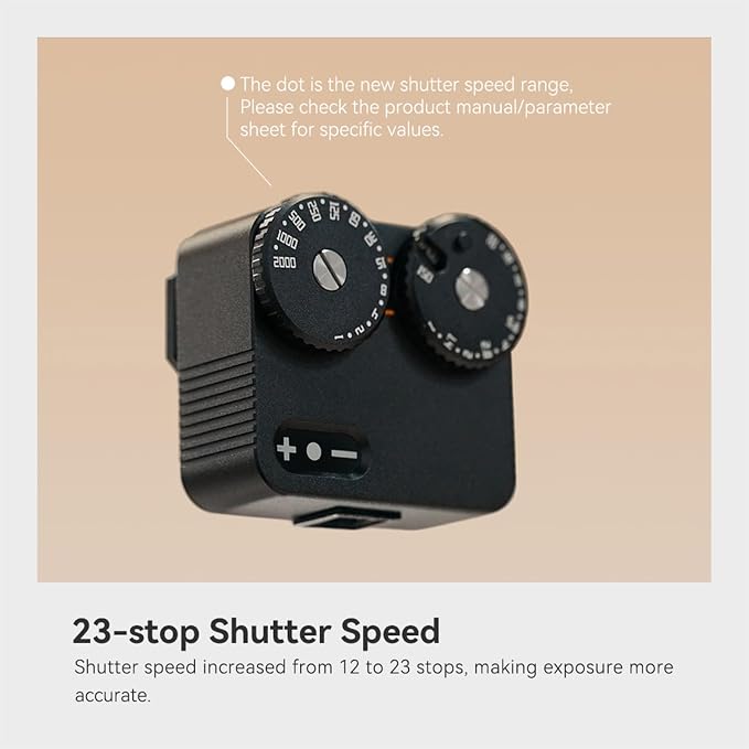 TTARTISAN Light Meter II, Adjustable ISO Aperture and Shutter Speed with Cold Shoe Lightmeter for Film Camera Light Meter Photography (Silver)