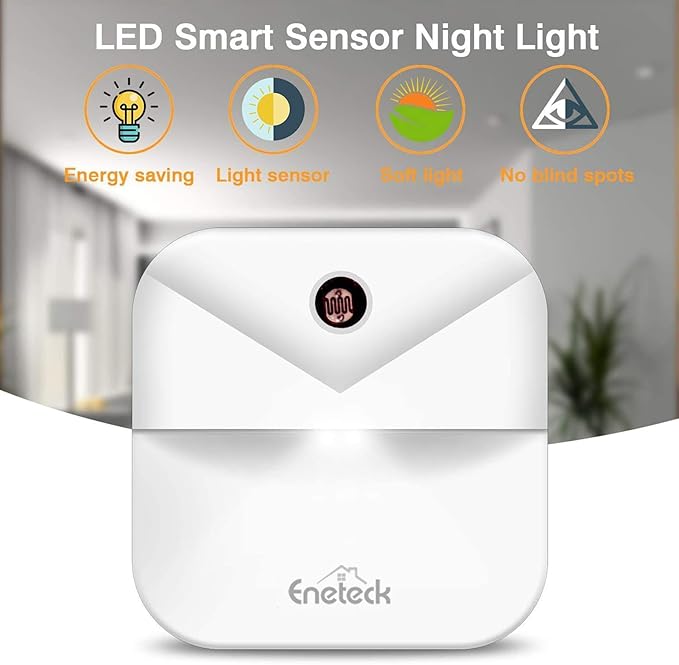 LED Night Lights Plug into Wall,Soft Night Light with Dust to Dawn Sensor,Nightlight for Travel,Kitchen,Adults, Bathroom,Bedroom,Stairs,Nursery,Hallway,6 Packs,Blue Light