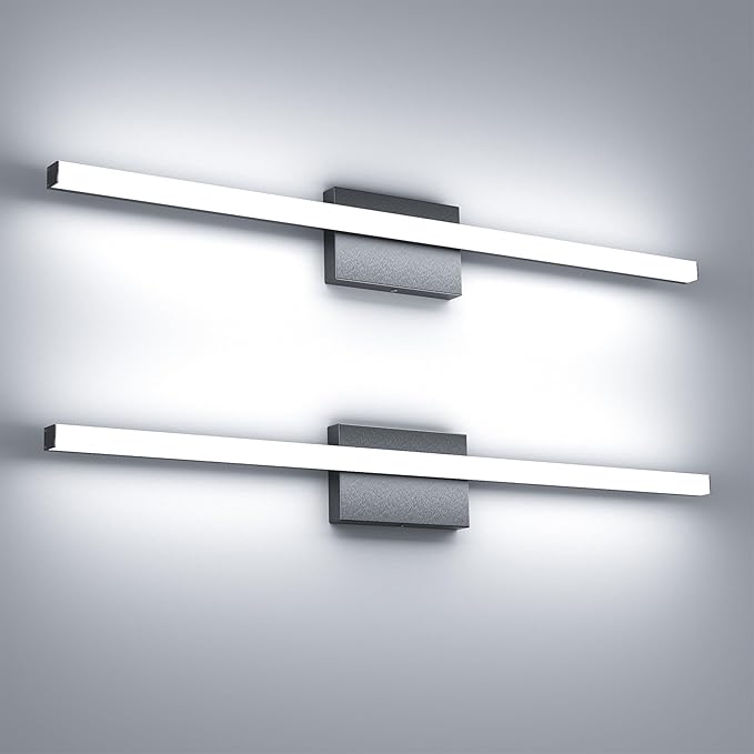 36Inch LED Bathroom Vanity Light Bar 5700K Dimmable Led Bathroom Light Over Mirror Modern Bath Wall Light Cool White ETL Certified 34W 2Pack