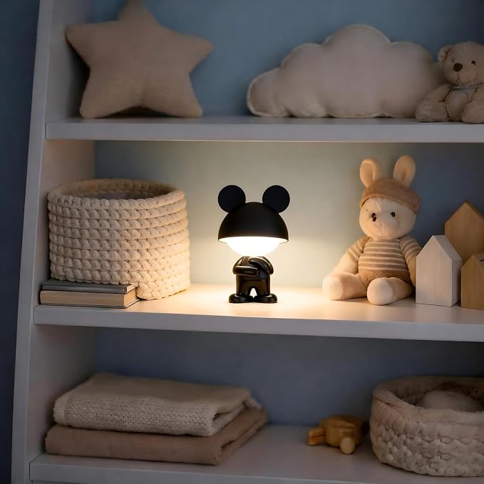 Night Lights for Kids,Rechargeable Table Light,Touch Bedside Lamps,Cordless Dimmable Warm White Light,Baby Nursery,Breastfeeding,Sleep Aid,Cute Decor Gifts for Newborns Toddlers Boys Girls
