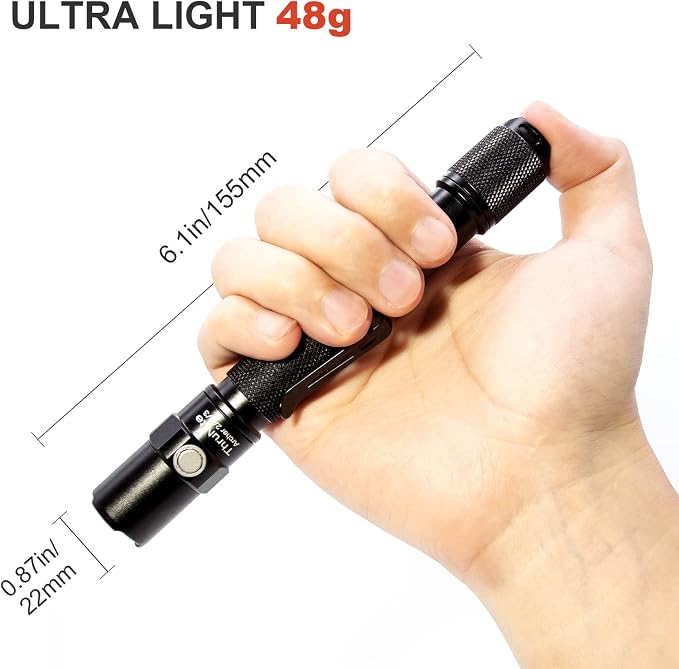 ThruNite 2PCS Archer 2A V3 Cool White LED Flashlight 500 Lumens, Mini AA Flashlight with Lanyard, IPX8 Water-Resistant Dual Switch Outdoor Flash Light - CW