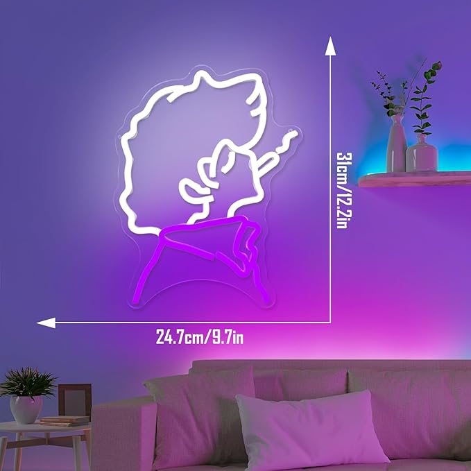 Anime Cowboy Neon Sign Japanese LED Sign Neon light Sign for Wall Decor Light Up Signs for Bedroom Gamer Room Man Cave Neon Lights for Boys Gifts