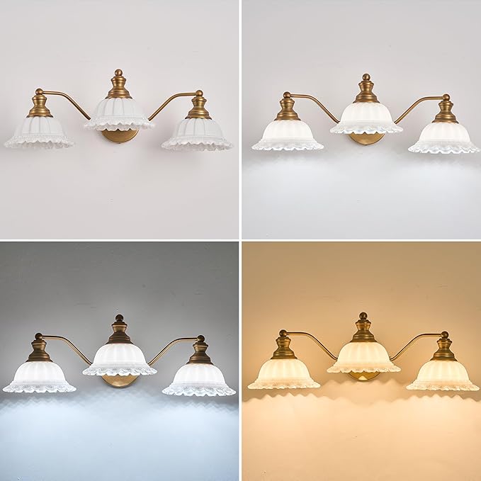 Bathroom Vanity Light White 3 Light