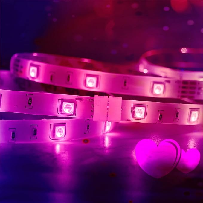 DAYBETTER 20 Pcs 4 Pin Led Light Connectors, 10mm Wide Led Connectors Unwired Gapless Solderless Adapter Clips for SMD 5050 RGB Multicolor Strip Lights, Strip Connectors for DIY