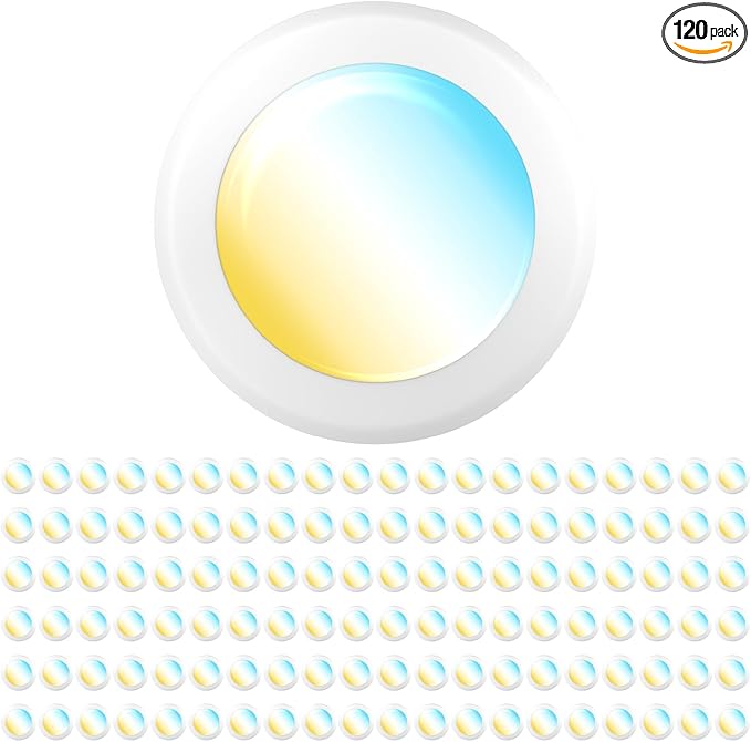 Sunco 120 Pack LED Disc Lights Ceiling 6 Inch, Flush Mount Disk Light, Recessed Can Lighting, 1050 LM, 15W (75W Equivalent), Selectable CCT 3000K/4000K/5000K/6000K/6500K, Dimmable, Damp Rated ETL