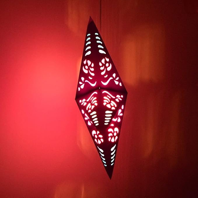 Purple Punch Paper Star Lantern with 12 Foot Power Cord Included