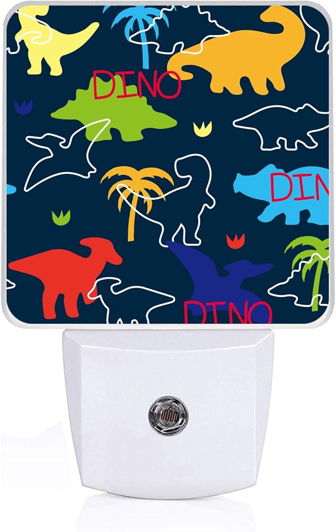 Dinosaur Night Light, Plug-into Wall Nightlight Lamp with Dusk to Dawn Sensor, Led Lamp 0.5W Energy Efficient for Boys Girls Adults Home Decor