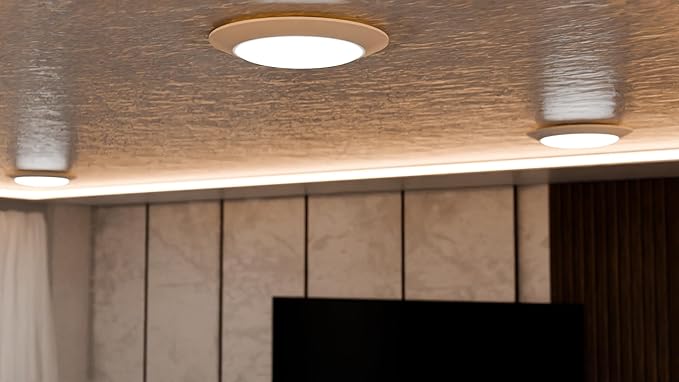 7.5" Flush Mount Ceiling Light, Bedroom Light Fixture, Dimmable LED, 16.5W (120W Equivalent), 120V, 2700K, ETL, 4/6" J-Box (Warm White, 24 Pack)