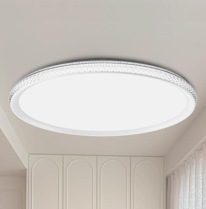 15 Inch LED Flush Mount Ceiling Light,Modern Ceiling Light | 35W 4000LM 5CCT 2700-5000K Selectable, Dimmable Ceiling Lights for Kitchen,Bedroom, Living Room,Office