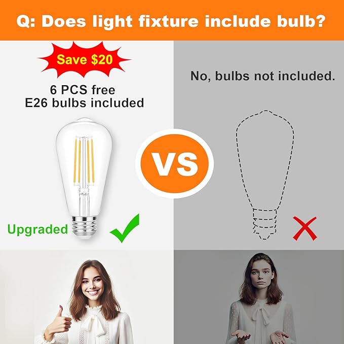 DLLT 6-Light Bathroom Light Fixtures: Nickel Modern Vanity Lights with E26 Bulbs - Clear Glass Shade Bathroom Wall Lamp for Mirror Kitchen Living Room Hallway Cabinet Porch