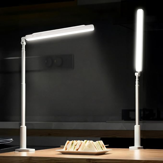 NEEWER Entry Level Version 5W Desktop Overhead LED Light, 62" Foldable Bi Color Rechargeable Selfie Fill Lighting CRI85 with Desk Clamp Stand/3600mAh for TikTok YouTube Video Recording Streaming, N45